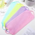 thumbnail image 4 of LEEYNEER 4 Pcs Exfoliating Back Scrub Towel Bath Sheets Bathroom Decore Body Wash Cloth Strip Man Polyester, 4 of 6