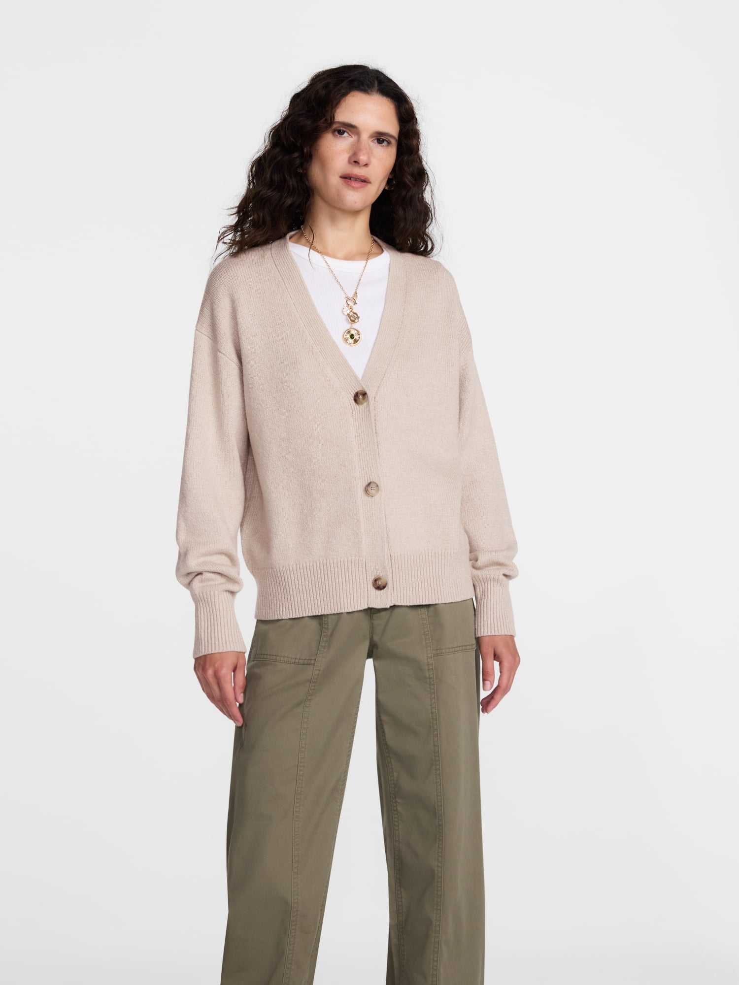 Scenario Women's Button Front Lightweight Cardigan, Sizes XS-XXXL