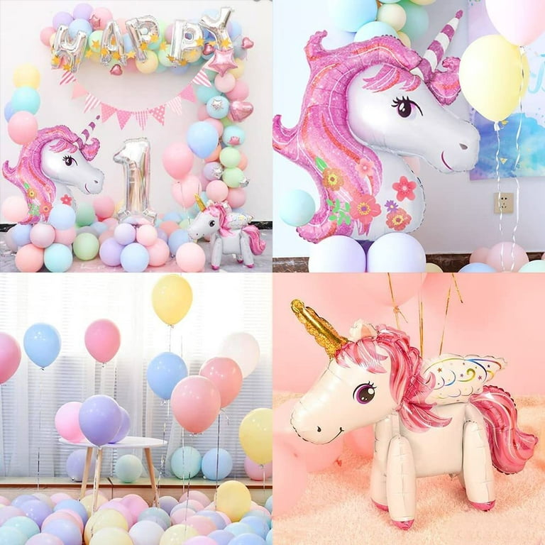 Unicorn Birthday Party Decorations, Macaron Unicorn Balloon Arch