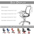 thumbnail image 3 of FOCUSSEXY Office Chair Cover Computer Desk Chair Covers Stretchable Anti-Dust Universal Split Rotating Swivel Chair Slipcover Protector 2 Piece, , Office Gift for Women Men, 3 of 5