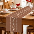 thumbnail image 5 of Brown Flowers Branch Table Runner 70 Inches, Spring Summer Farmhouse Botanical Bed Runner Dresser Scarves Tabletop for Indoor Outdoor Parties/Ceremony/Banquet, 13" x 70", 5 of 9