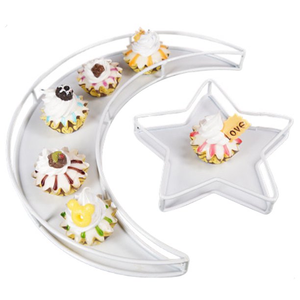 Bandeja 2 Uds. Bandejas en Forma Y Ramadán para El Eid Mubarak Moon