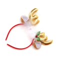 thumbnail image 1 of Injueey Diademas de Navidad Diadema de vacaciones Adorno de vestir interesante Adultos Niños Asta Modelado Diadema de Navidad Suministros para Kits de decoración para fiestas Dorado, 1 of 6