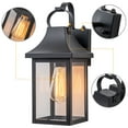 thumbnail image 4 of C Cattleya 1-Light Dusk to Dawn Outdoor Wall Lights Matte Black  Wall Lantern with E26 Base, 4 of 9