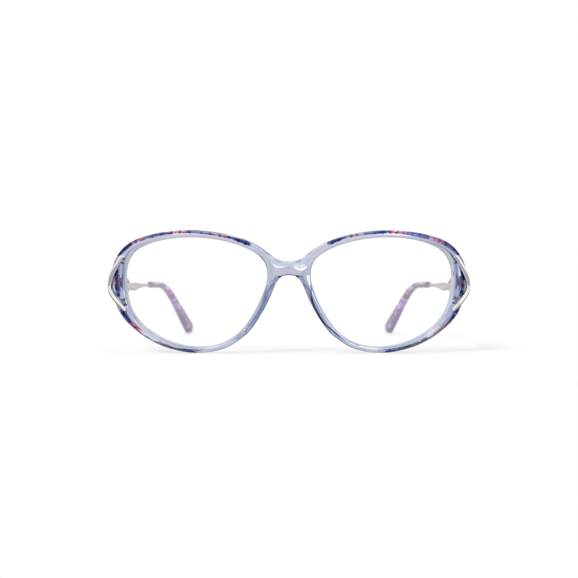 Sophia Loren Women's SL749 Azure Oval Prescription Eyeglasses with Case, Crystal