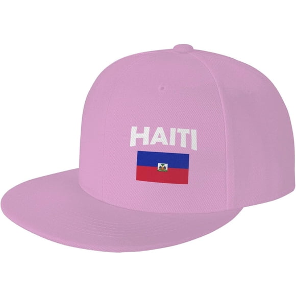 Drapeau d'Haïti Fierté Haïtienne Casquette Camionneur Hommes Casquette de Baseball Femmes Casquette Papa Chapeau de Soleil Chapeau Queue de Cheval Ajustable Noir