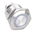 thumbnail image 1 of Interruptor de Botón con Luz LED Gloria 16mm 12V Acero Inoxidable, 1 of 9