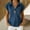 A1 Navy, variant on Linen Blouses for Women Cotton Tops for Women Tshirts for Vacation Short Sleeve Cotton Linen Collared Henley Shirt Boho Tops for Women Gauze Tops Women Gauze Tops A1 White 2XL