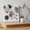 thumbnail image 4 of Gray Circles Canvas Wall Art for Living Room Bedroom Bathroom, Ink Art Minimalist Abstract Watercolor Modern Beige Canvas Art Wall Decor, Artwork for Walls Home Office Decor, 10"x10", 4 of 9