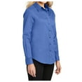 thumbnail image 4 of Yellow Rooster Womens Long Sleeve Easy Care Shirt Ultramarine Blue XS, 4 of 6