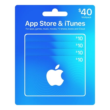 $40 App Store & iTunes Gift Cards Multipack (Best Gift Card App)