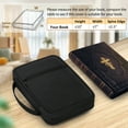 thumbnail image 2 of FINPAC Bible Cover, Small Size Church Study Book Carrying Bag, Bible Protective Case with Handle and Zippered Pocket for Mother Lady Women Men, Black, 2 of 7