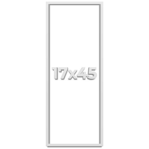 17x45 Shadow Box Frame White | 2 Inches Deep Real Wood Contemporary Shadowbox Display Frame | UV