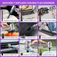 thumbnail image 2 of KISFAM Aspiradora para Auto, Aspiradora Mini de Alta Potencia 22000PA, Recargable Aspiradora de Mano, Soplador de Aire Inal&aacute;mbrico y Aire Comprimido Port&aacute;til para Coche y Hogar (, 2 of 7