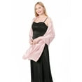 thumbnail image 3 of Hanerdun Womens Satin Shawl Wraps Wedding Party Scarf Soft Scarves for Bridal Evening Dresses Pink, 3 of 5
