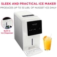 thumbnail image 3 of Frigidaire Gallery 33 lbs. Touchscreen Nugget Ice Maker with Dispenser, Self-Cleaning Countertop Ice Machine, White, 3 of 13