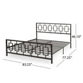 thumbnail image 3 of Claudia Modern Iron King Bed Frame, Hammered Copper, 3 of 8