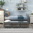 thumbnail image 4 of Harper & Bright Designs Twin Captain Bed Storage Daybed with Trundle and Drawers for Boys Girls and Adults, Gray, 4 of 13