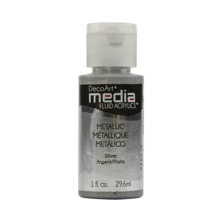 UPC: 0766218076809 | DecoArt Media Fluid Acrylic Paint 1 oz. Silver (Series 3)