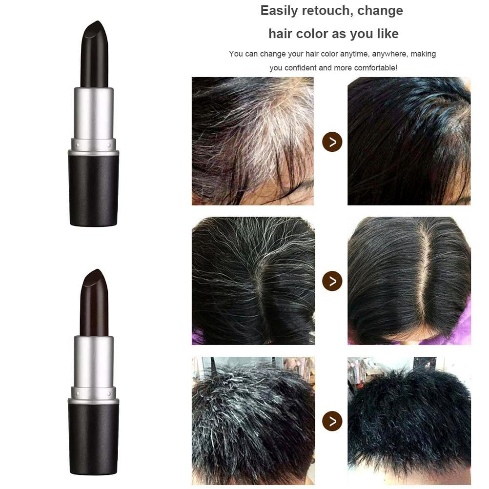 Hair Color Dyeing Pen Lipstick Shape Hair Color Dyeing Pen Pure Plant Hair  Stick Temporary Hair Dye For Covering White Hair 