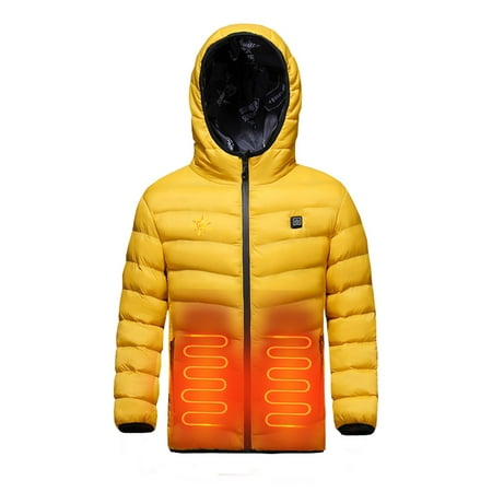 

Winter Savings Clearance! Dezsed Kids Boys Girls Winter Coats Fashion Usb Intelligent Constant Temperature Heating Windproof Padded Hooded Jackets 4-15Years Children Outerwear With Zipper