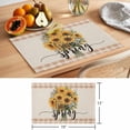 thumbnail image 6 of Hello Spring Placemats Set of 12, Yellow Sunflowers Beige Texture Non-Slip Place Mats Washable Table Mats for Kitchen Dining Table Decorations Indoor/Outdoor, 6 of 9