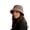 Khaki, variant on Women Cloche Bucket Hat Vintage Wool Felt Hat Winter Warm Bowler Cap Ladies Fedora Fall Bell Round Cap Black One Size