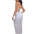 thumbnail image 3 of Wancir Women's Sexy Elegant Rhinestone Sleeveless Party Club Night Hot Drilling Clubwear Evening Dresses, 3 of 3