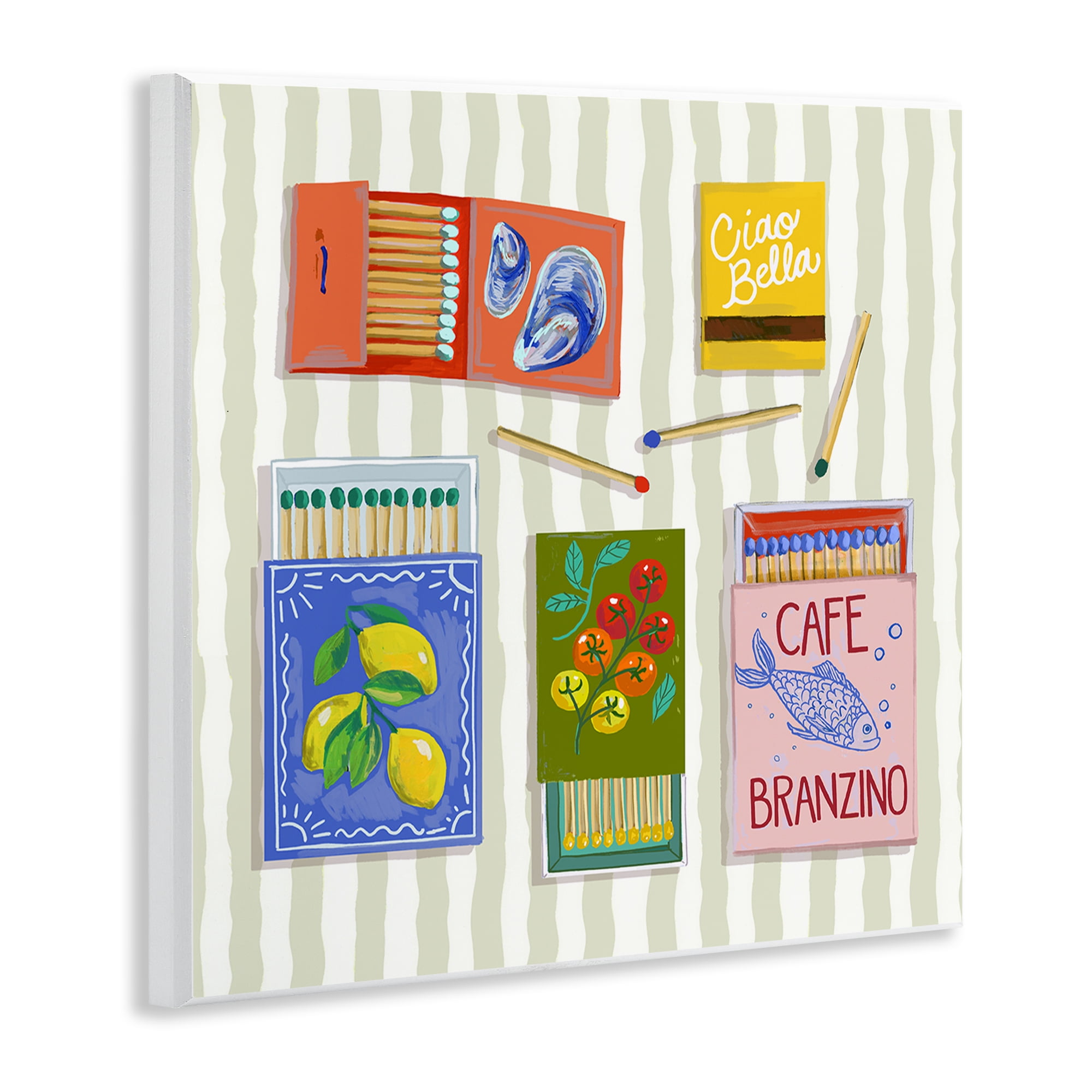 Stupell Industries Ciao Bella Seaside Matchboxes Wall Plaque Art, design by Rachel Nerney