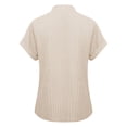 thumbnail image 5 of T Shirts for Women V Neck Casual Brushed Strip V Neck Bat Short Sleeved T Shirt, 5 of 6