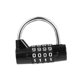 thumbnail image 1 of Sturdy combination lock for school and cabinets, padlock for gym, garages, and metal lockers, black, 1 of 5