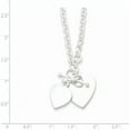 thumbnail image 3 of Sterling Silver Engraveable Double Heart Toggle Necklace Made In Thailand qg1441-18, 3 of 5