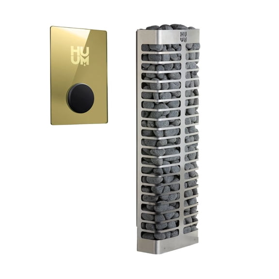 HUUM Steel 6kW Series Sauna Heater with UKU Wifi Mirror Control Bundles (Sauna Stones Included)