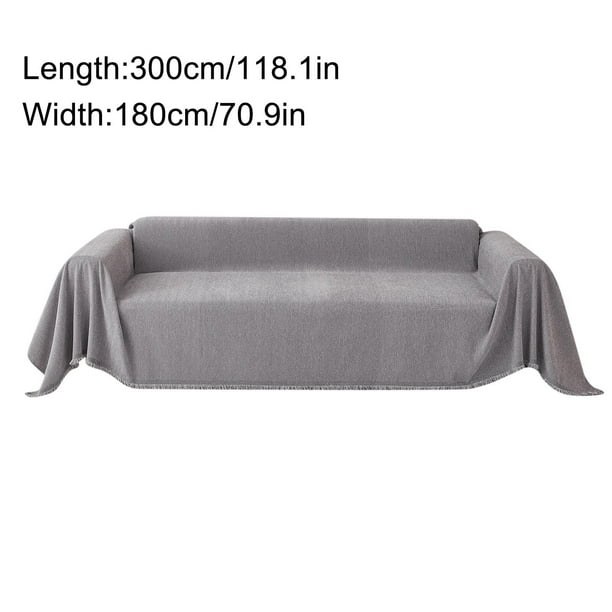 Funda de sofá universal de espiga para cuatro estaciones | Tejido suave, agradable al tacto y antiarrugas | Manta protectora lavable a máquina para sofá, cama, silla y muebles