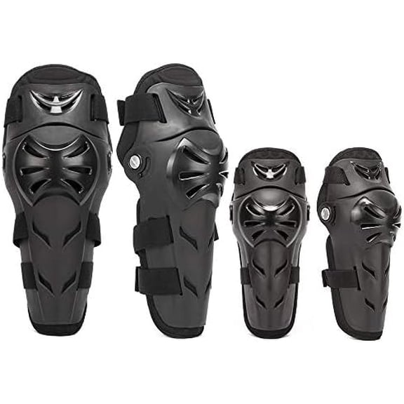 4Pcs Motorcycle Knee Elbow Pads Protection Motocross Racing Knee Shin Guards Protective Gear for Adults black