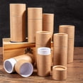 Kraft Paper Packaging Boxes For Pen Container and Tea Caddy Tube ...