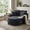 Black, variant on Double Sofa Chaise Lounge with 2 Pillows and Irregular Armrests, 2-Seater Sofa with Storage Ottoman, Convertible Sleeper Sofa Bed for Living Room Bedroom