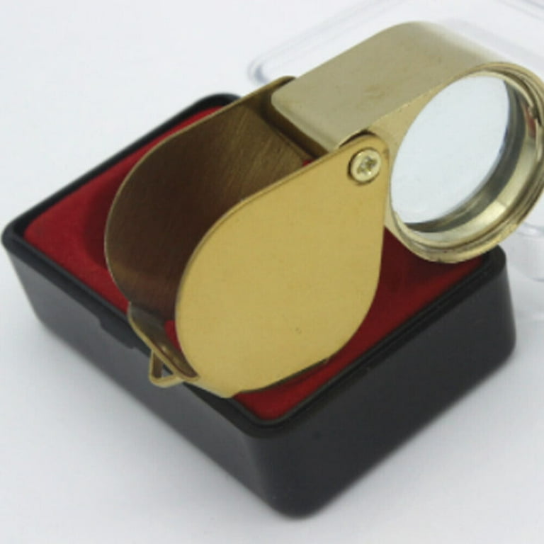 US 2-4Pc 30X Jeweler Coin Loupe Magnifier Foldable Pocket Magnifying Glass Eye, Size: Small