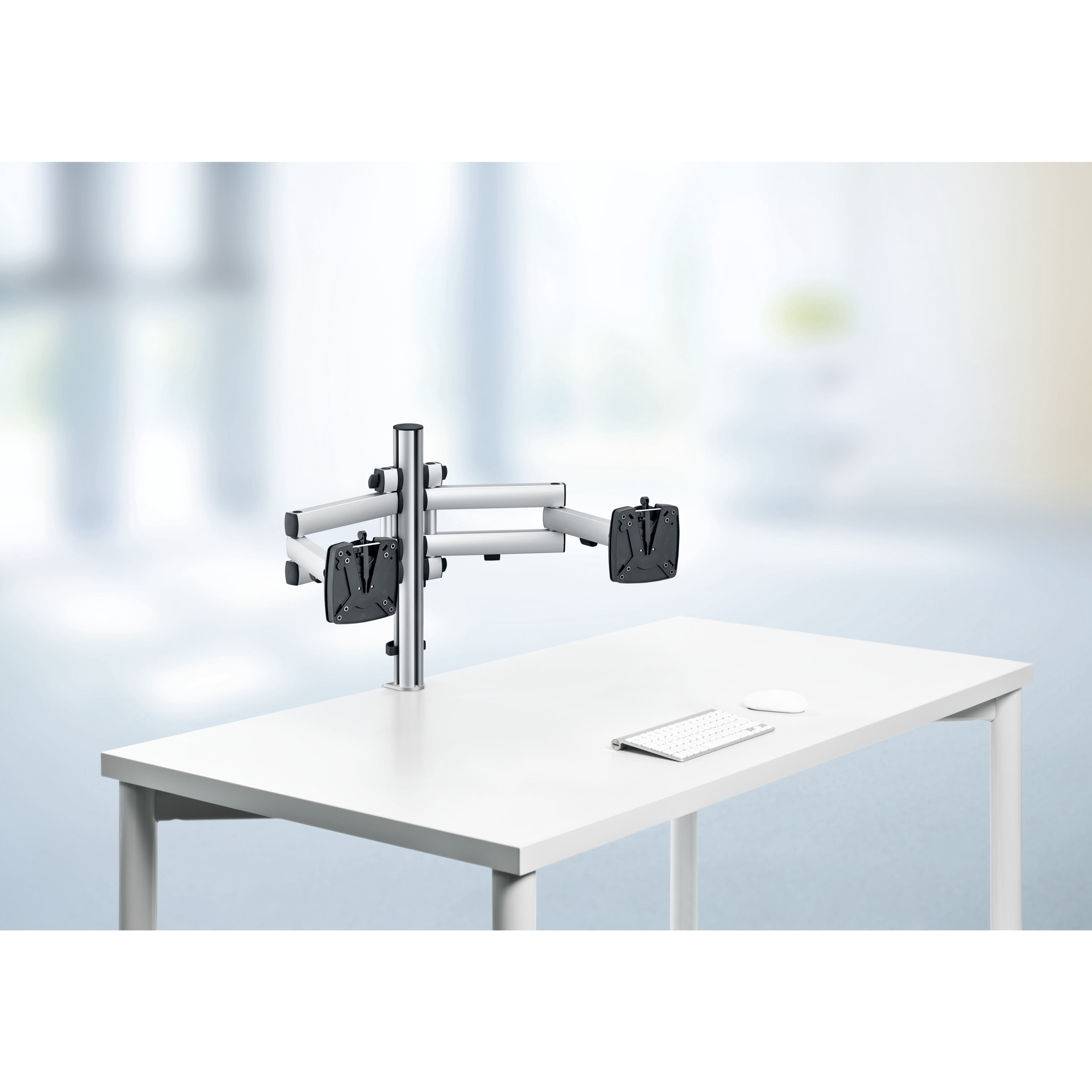 Novus TSS Duo Monitor Arm Set, Fully Adjustable, Table Clamp Mount, Supports 2 Monitors