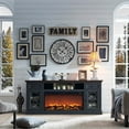 thumbnail image 4 of SinCiDo Farmhouse Fireplace TV Stand 75 Inch, Electric Fireplace TV Stand Up to 80 Inch TVs, Entertainment Center with Fireplace for Living Room, 4 of 7