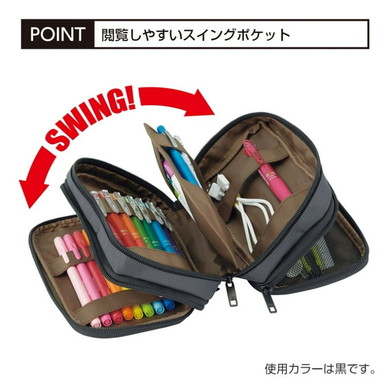 Japan's Hili pencil case LIHITLAB. Student simple triangle stationery box  men and women large-capacity pencil case retro literary sundries bag  multi-functional pen bag Japanese high-value storage bag INS