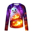 thumbnail image 3 of BiZtdJrK Halloween Shirt for Men Long Sleeve Casual Pullover Tops Novelty 3D Ghost Graphic T shirts Big and Tall Funny Cool Streetwear Deals for Today on Walmart X-Multicolor S, 3 of 5