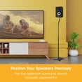 thumbnail image 5 of Speaker Stands Floor Standing Pair, Universal Surround Sound Satellite Speaker Stands, Adjustable Black Built in Cable Management suitable for Panasonic, Polk, Bose, JBL, Sony and Many Others, 5 of 6