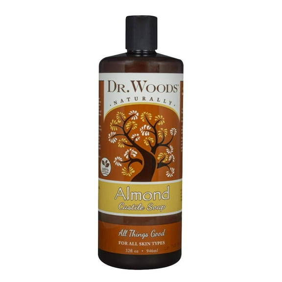 Pure Almond Castile Soap 32 oz (Pack of 2)
