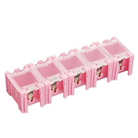Unique Bargains Pink Storage Plastic Boxes for Electronic
