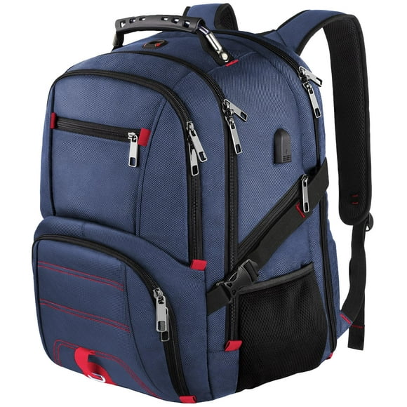 Mochila de viaje para portátil LTINVECK, extra grande, 50 litros, azul, 17 pulgadas