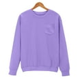 thumbnail image 5 of Diufon Sweatshirts for Women Long Sleeve Crewneck Pullover Casual Loose Fall Winter Solid Color Clothes with Pocket, 5 of 8