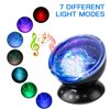 LED Ocean Wave Night Light Projector With 7 Colors Light Show Projection Built-in Soft Music Player Remote Control Fit for Indoor Kids Bedroom Party Dating Mood