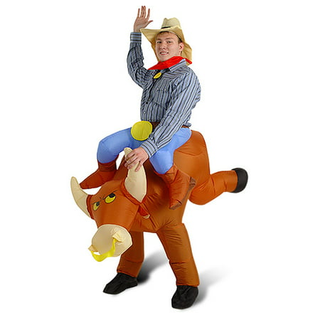 Adult's Airblown Inflatable Bull Rider Costume - One