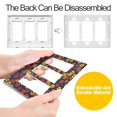 thumbnail image 4 of Yayeee Rocker Switch Wall Plate 1-Gang 4.6"x2.9" Home Decorative Outlet Cover, Yellow Floral, 4 of 6